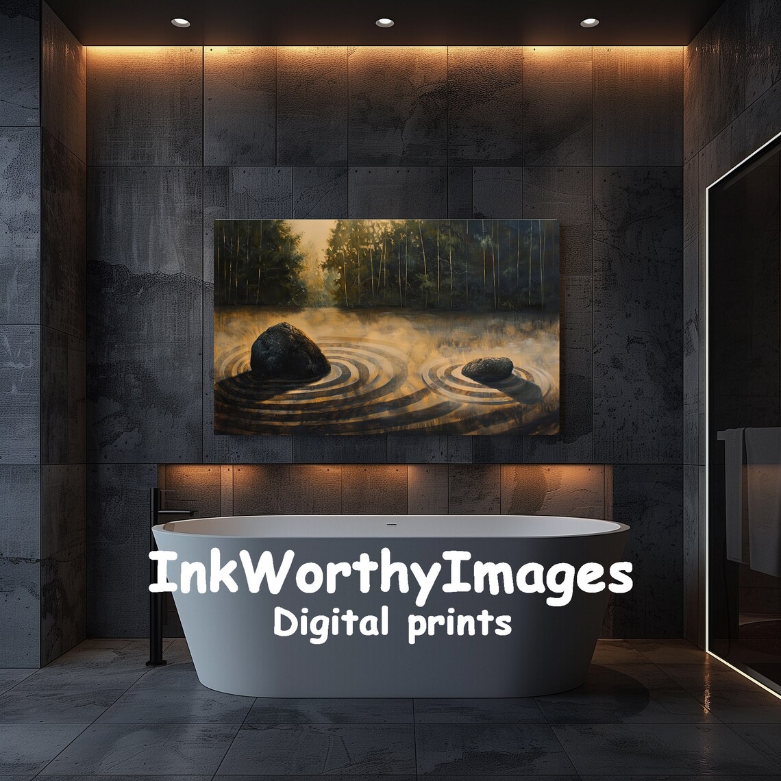 Ripples Of Serenity Zen Garden Landscape Art - Image 5