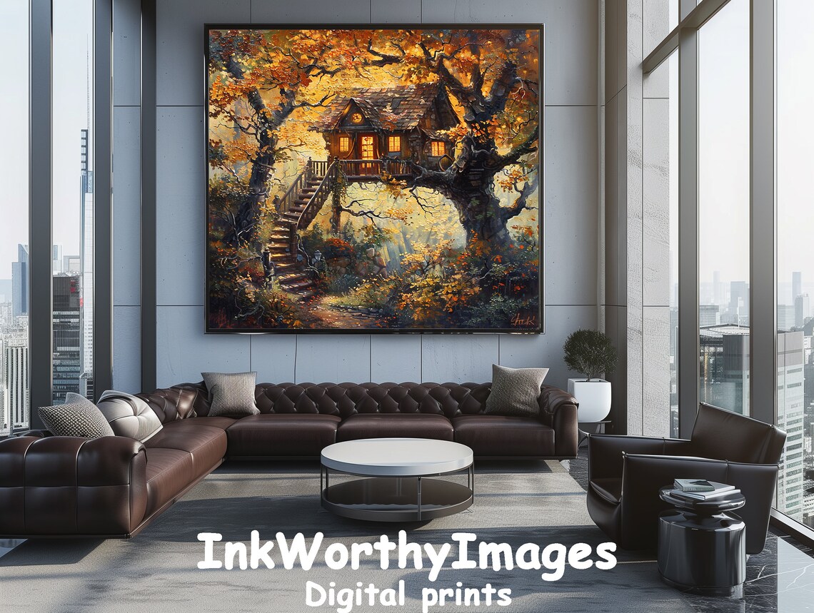Enchanted Autumn - Contemporary Travel Poster - Image 2