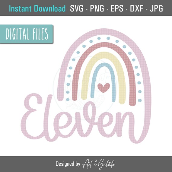 Boho Rainbow 11th Birthday Girl Celebration Art Print