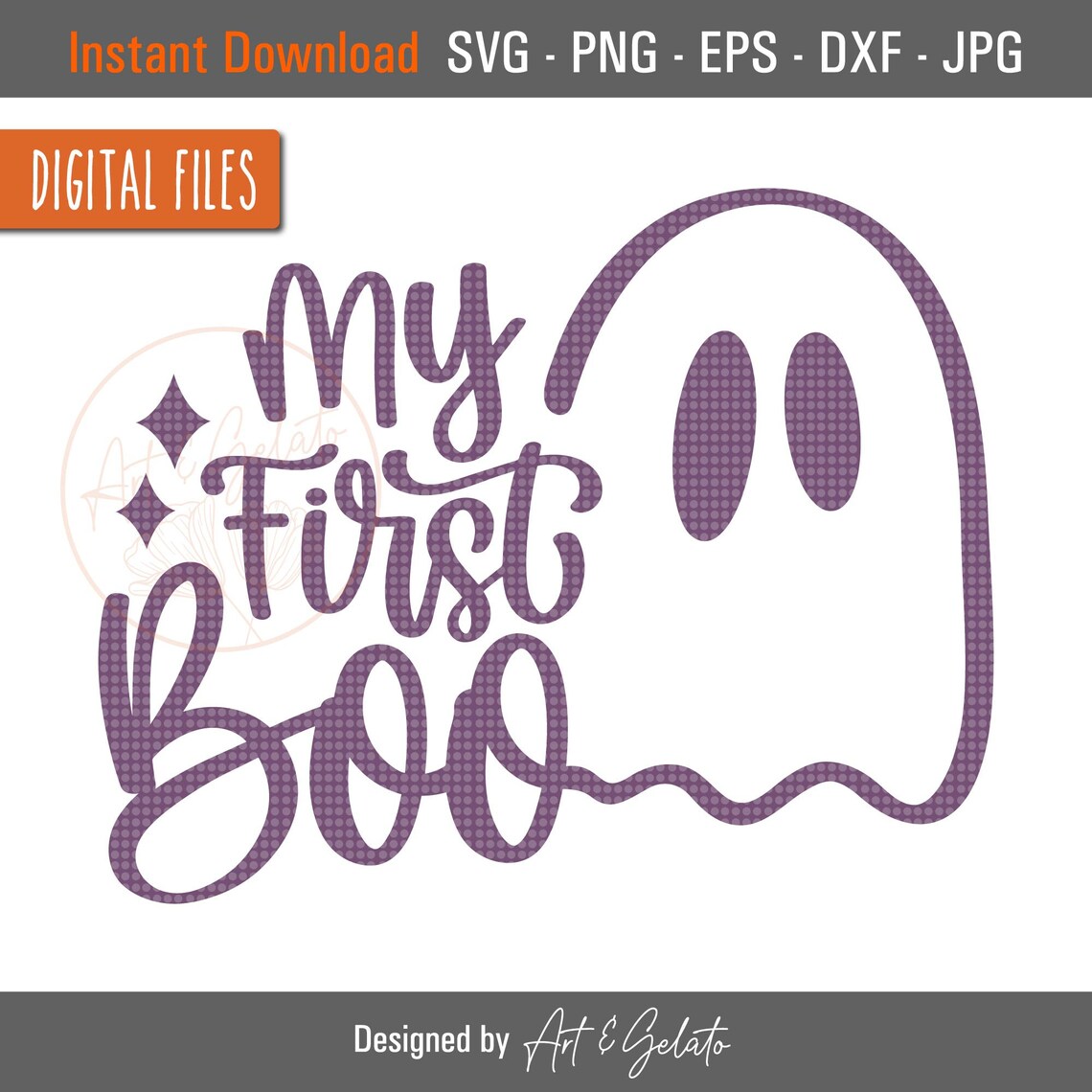 My First Boo Baby Halloween Ghost Poster Print