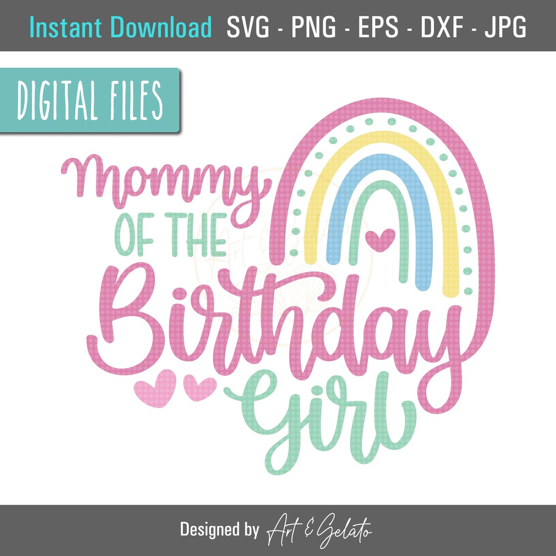 Mommy Of The Birthday Girl Svg Birthday Rainbow Svg Mommys Girl Birthday Shirt Happy Birthday Svg Girl Birthday Party Rainbow Boho