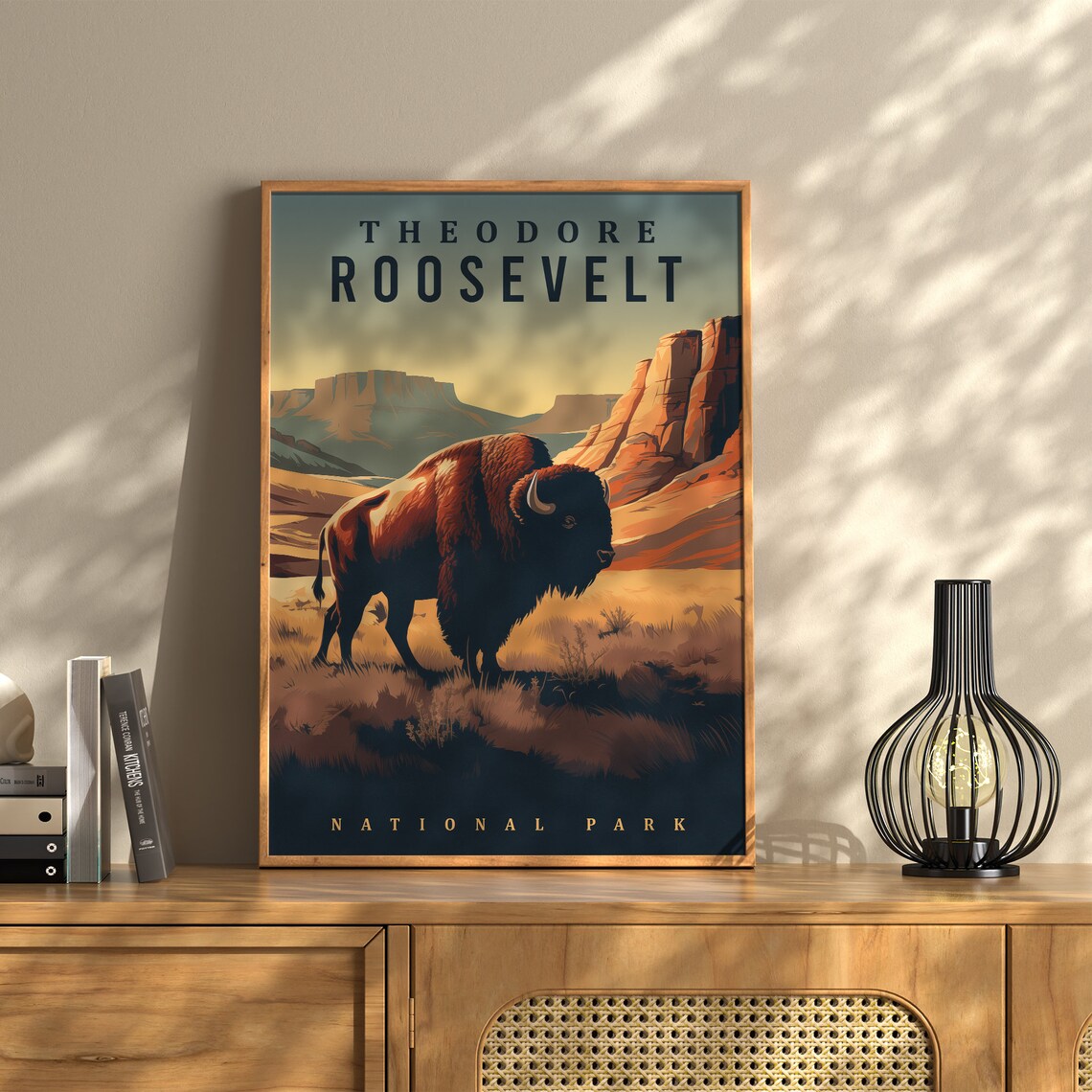 Theodore Roosevelt National Park Travel Poster, North Dakota