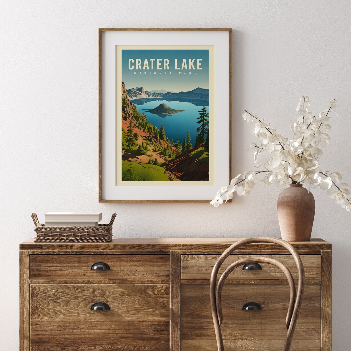 Crater Lake National Park Oregon Travel Poster, US - Image 2