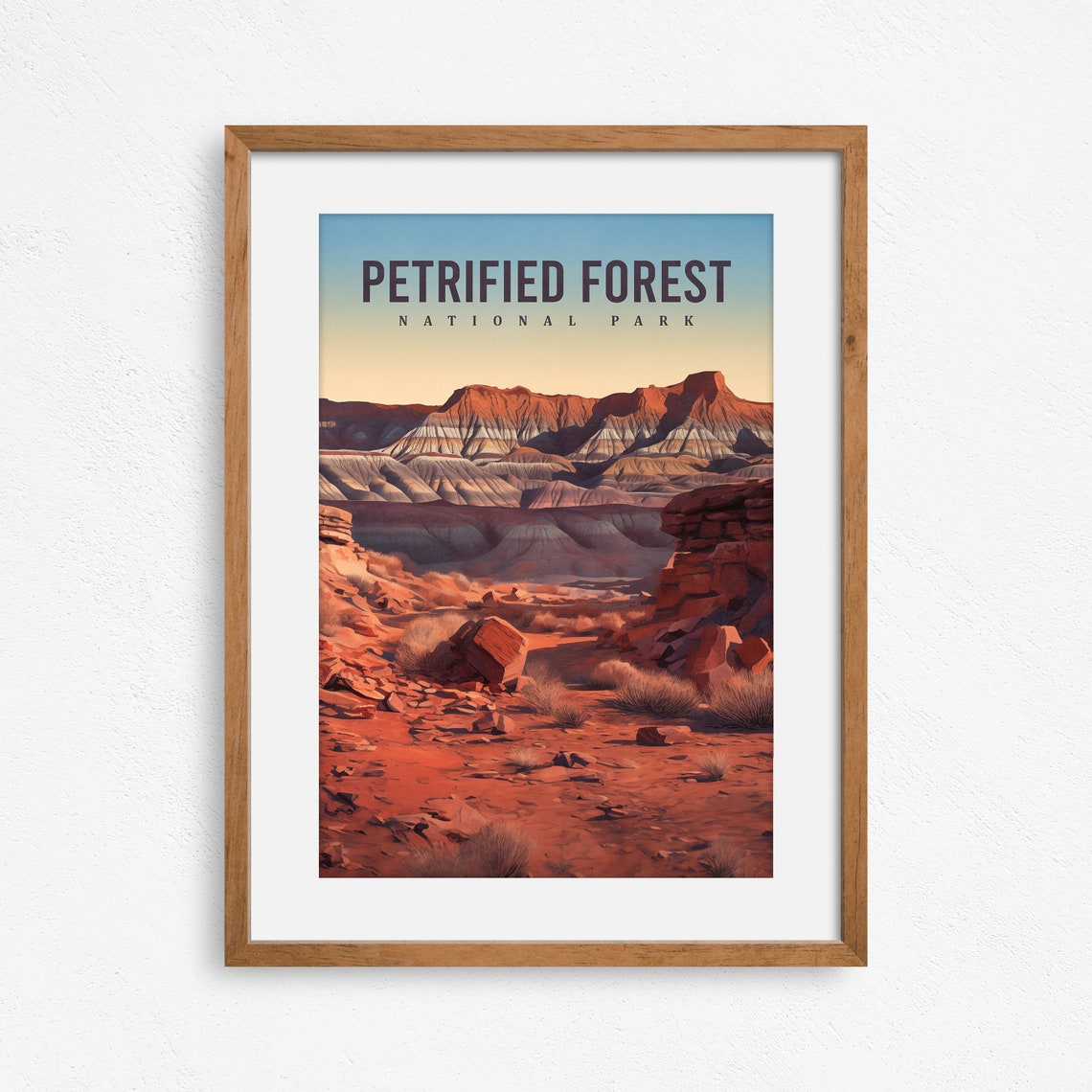 Petrified Forest National Park Painted Desert Badlands Vintage Poster - Image 3