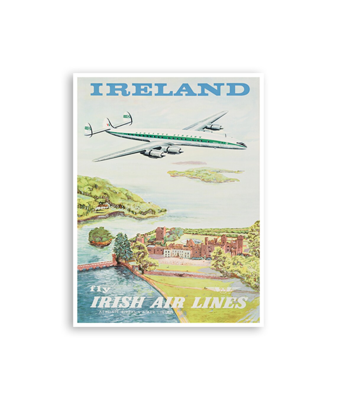 Ireland Travel Poster, Irish Home Decor Print