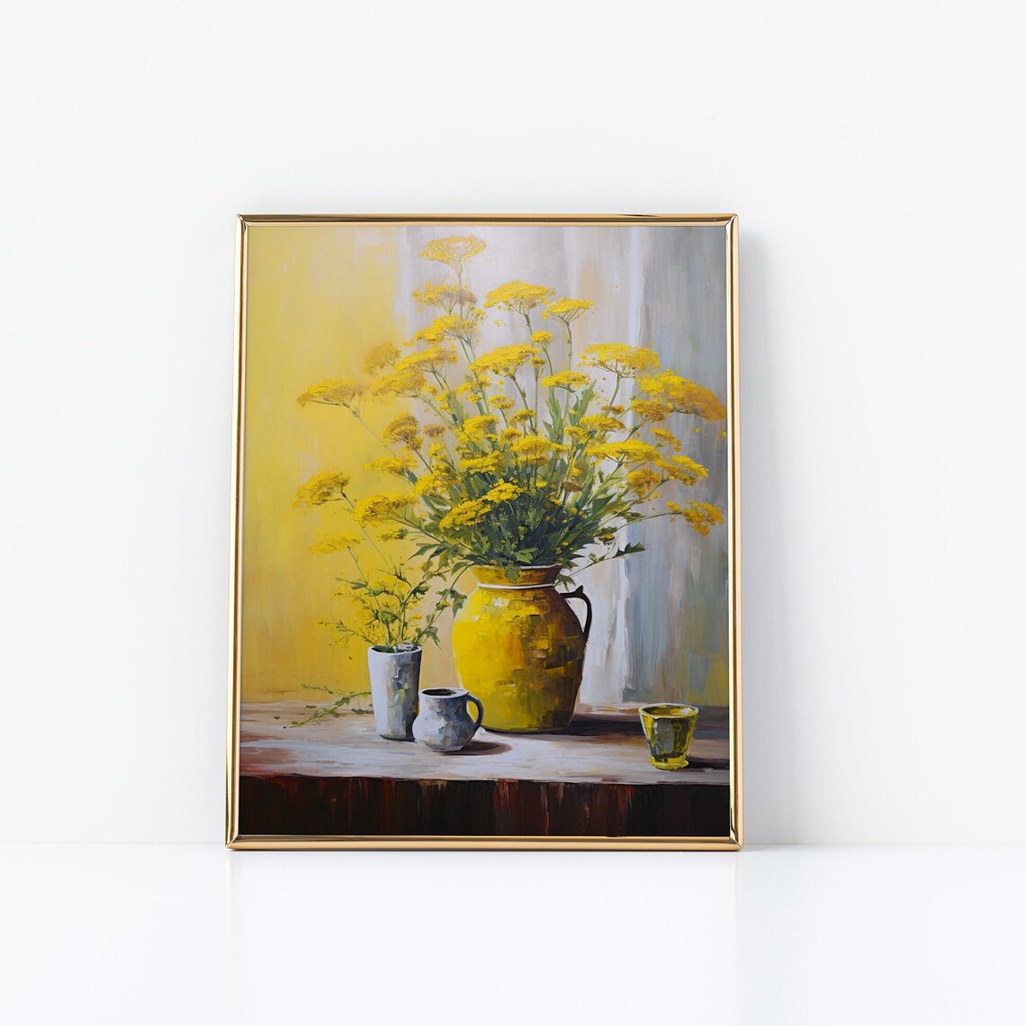 Golden Light Kitchen Still Life, Folk Art Impressionism - Image 2
