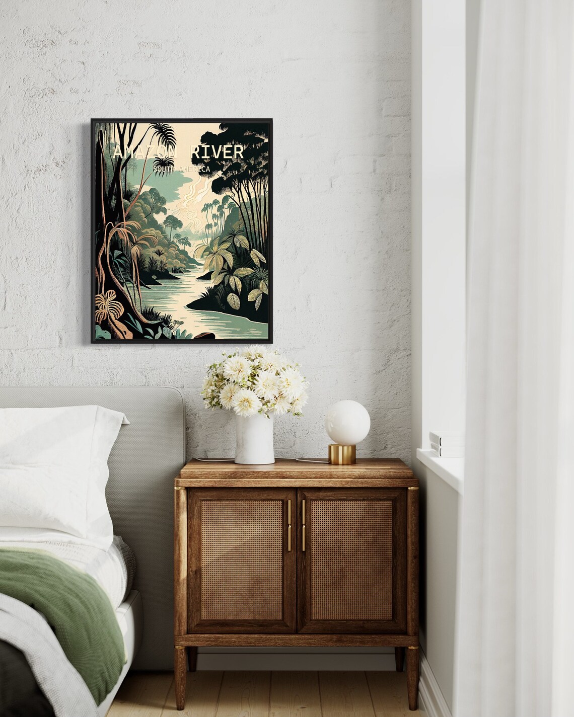 Amazon River South America Lush Jungle Waterway Vintage Travel Poster - Image 3