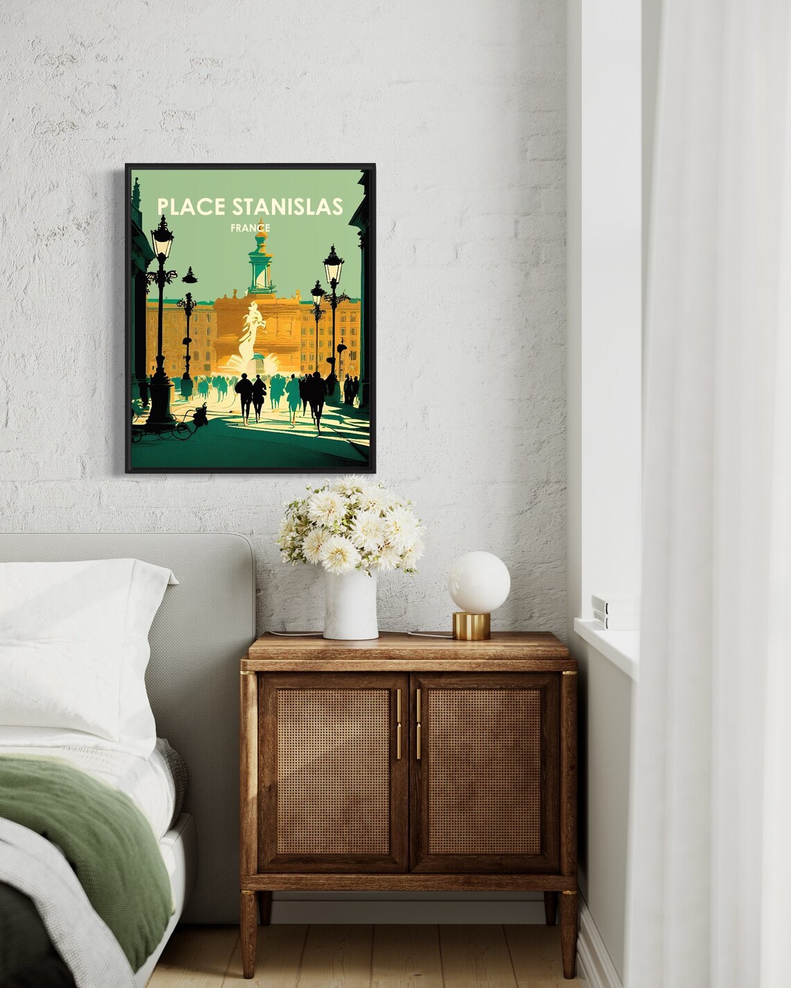 Place Stanislas France Nancy Golden Square Evening Retro Travel Poster - Image 3