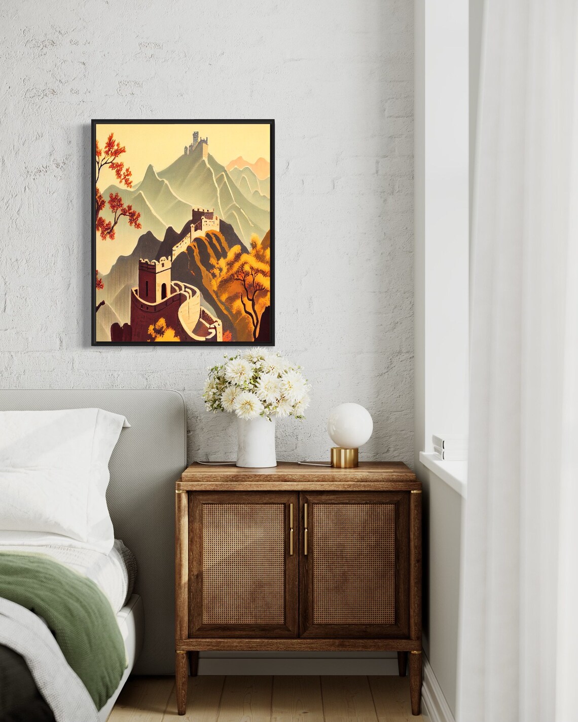 Great Wall of China Autumn Mountains Vista Epic Travel Poster - Image 3