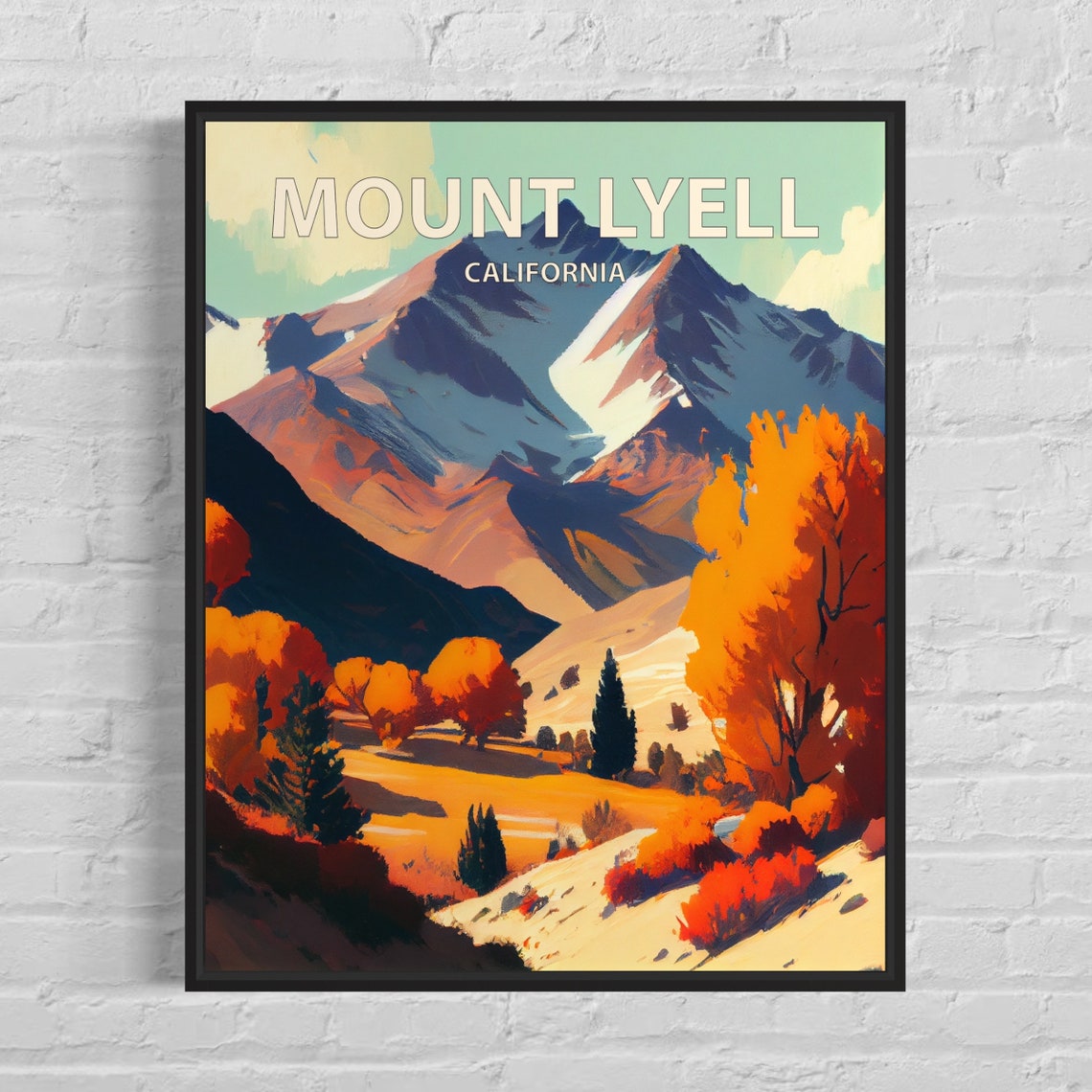 Mount Lyell California Granite Peak Autumn Valley Sunset Poster