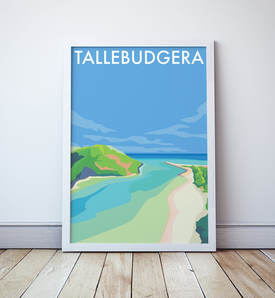 Tallebudgera Beach Gold Coast Travel Poster