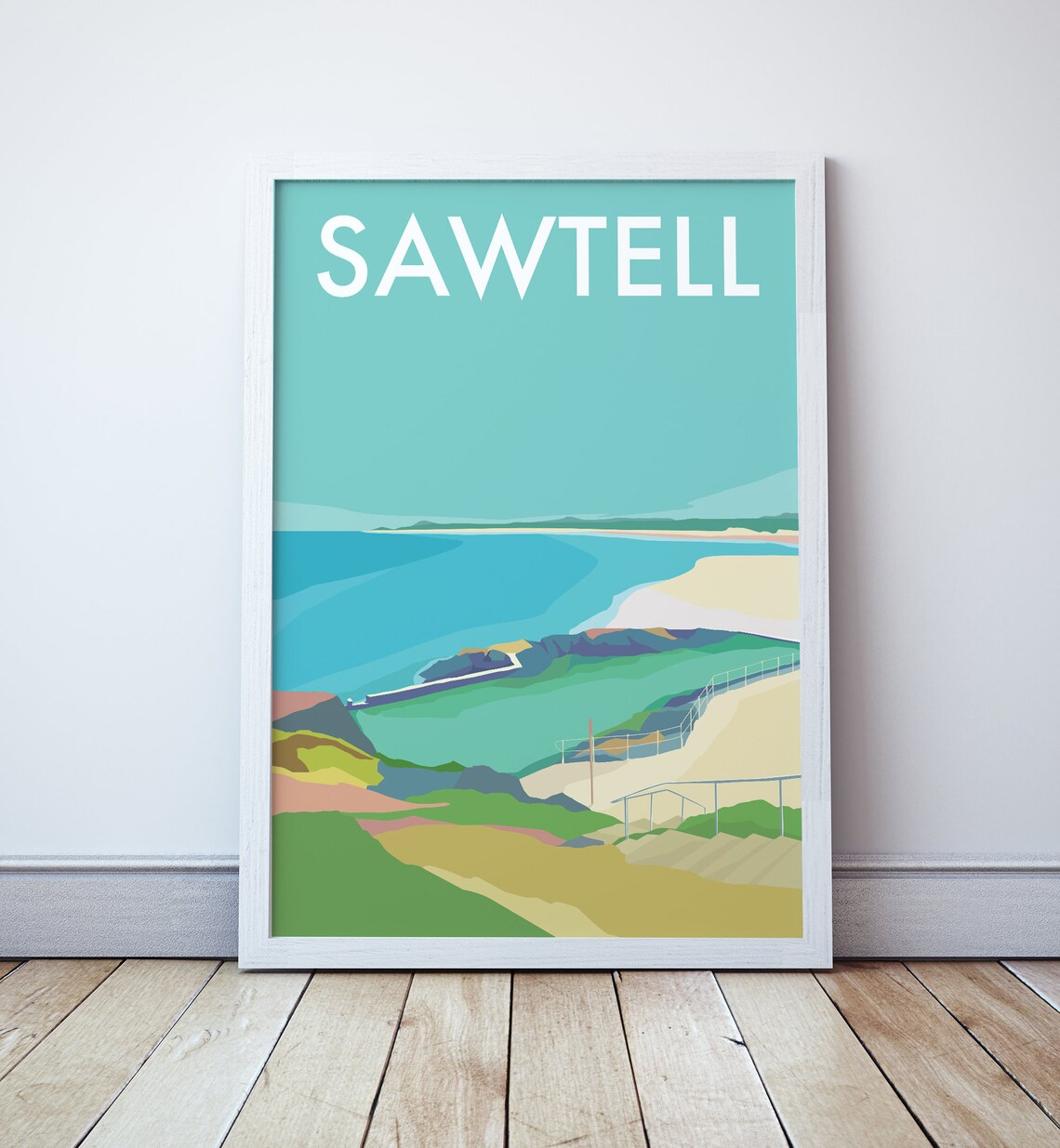 Sawtell Beach Ocean Pool Coastal New South Wales Travel Poster