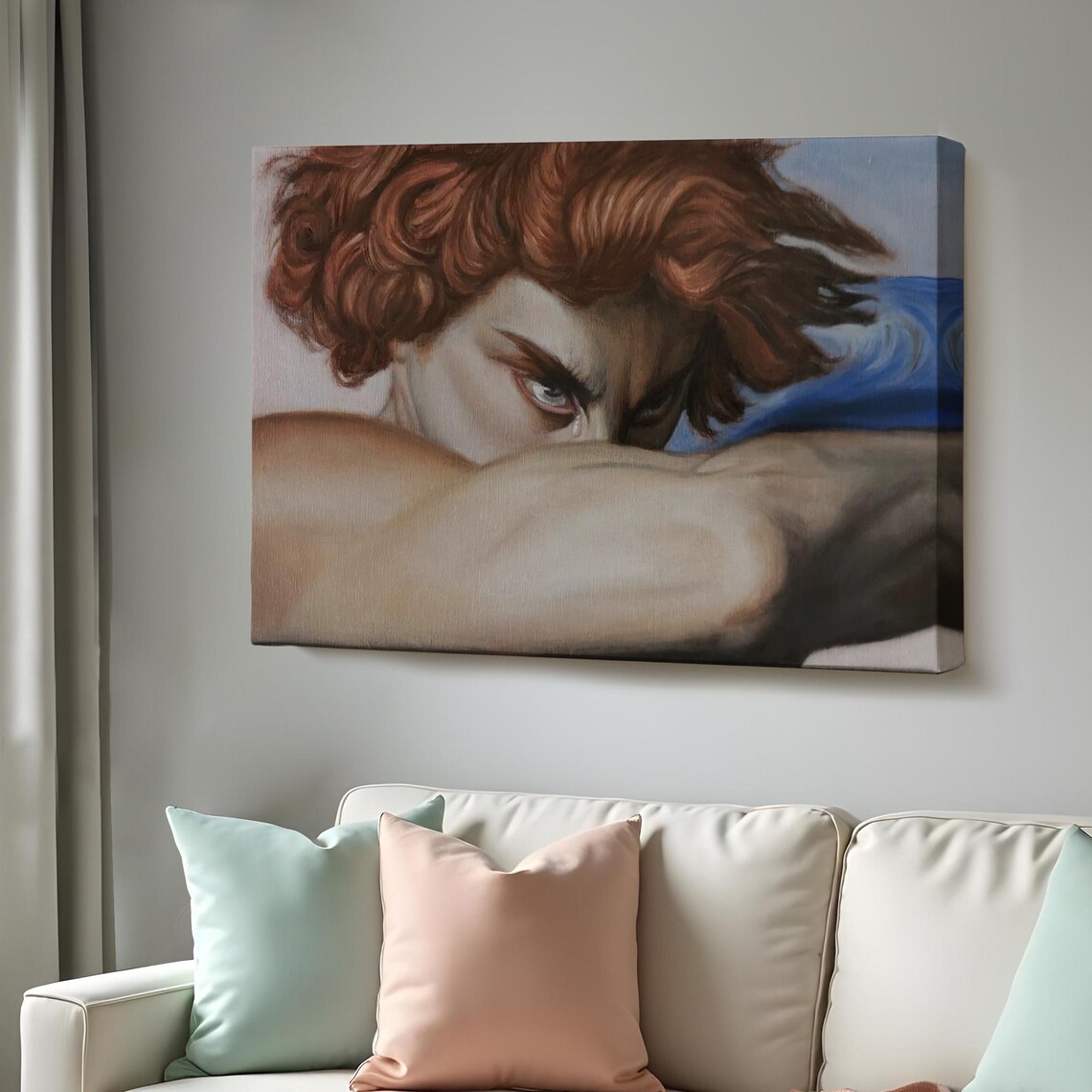 Alexandre Cabanel Fallen Angel Eye Detail Classic Oil Painting Poster