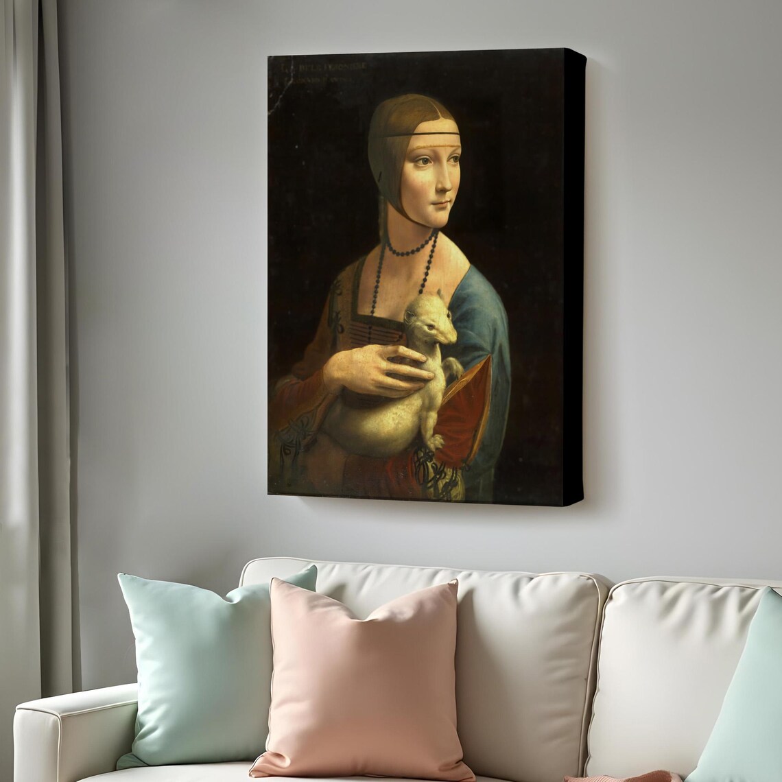Lady With An Ermine Leonardo Da Vinci Renaissance Portrait Painting Poster