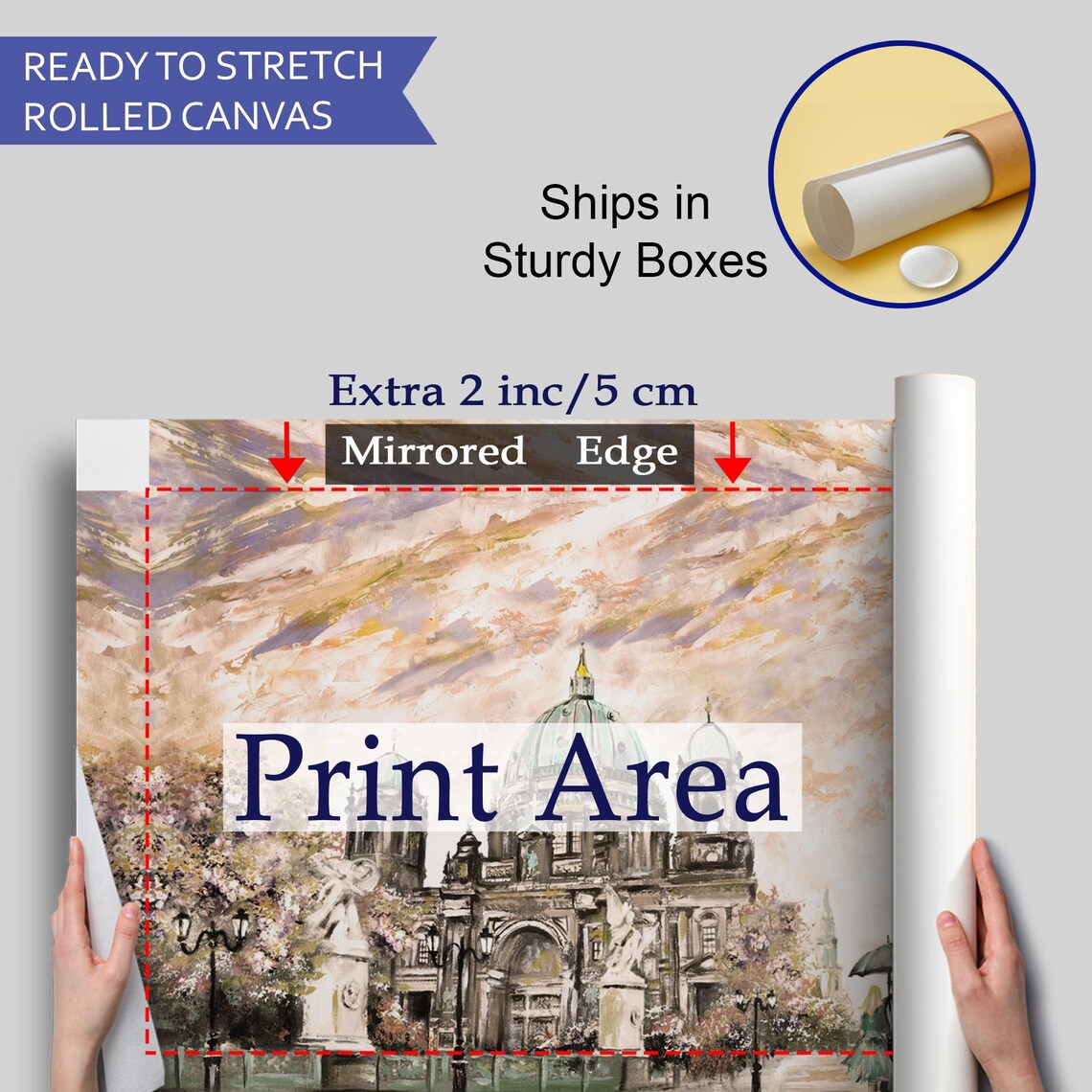 Berlin Cathedral Green Dome Painting TV Tower Romantic Street Poster - Image 4