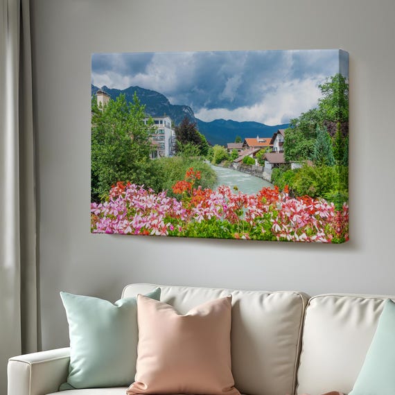 Beautiful River View In Garmisch Partenkirchen Germany Wall Art Nature Print Nature Wall Decor Nature Wall Decor