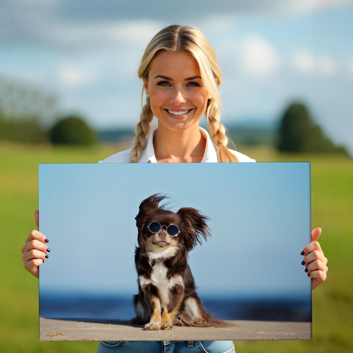 Chihuahua Wearing Sunglasses Beach Fun Dog Photography Art Print - Image 5
