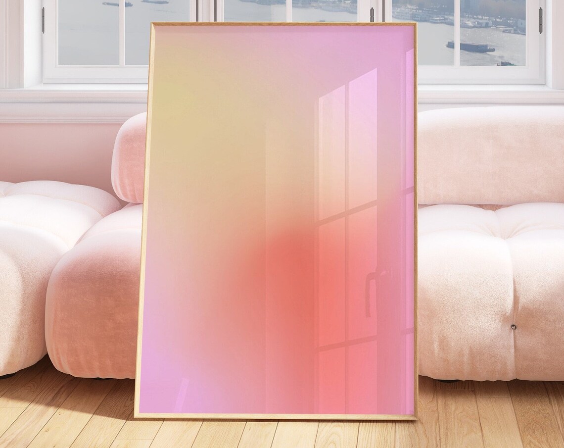 Aura Poster Pink Peach Aesthetic Apartment Decor - Image 4