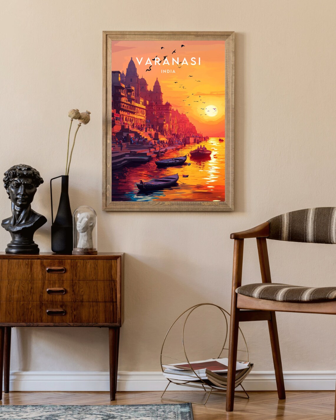 Varanasi Travel Poster, River Ganges India - Image 2