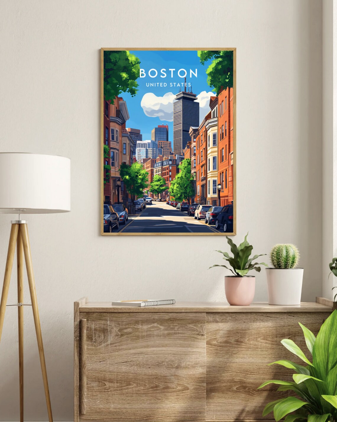 Boston Travel Poster, Massachusetts Wall Art Print - Image 3