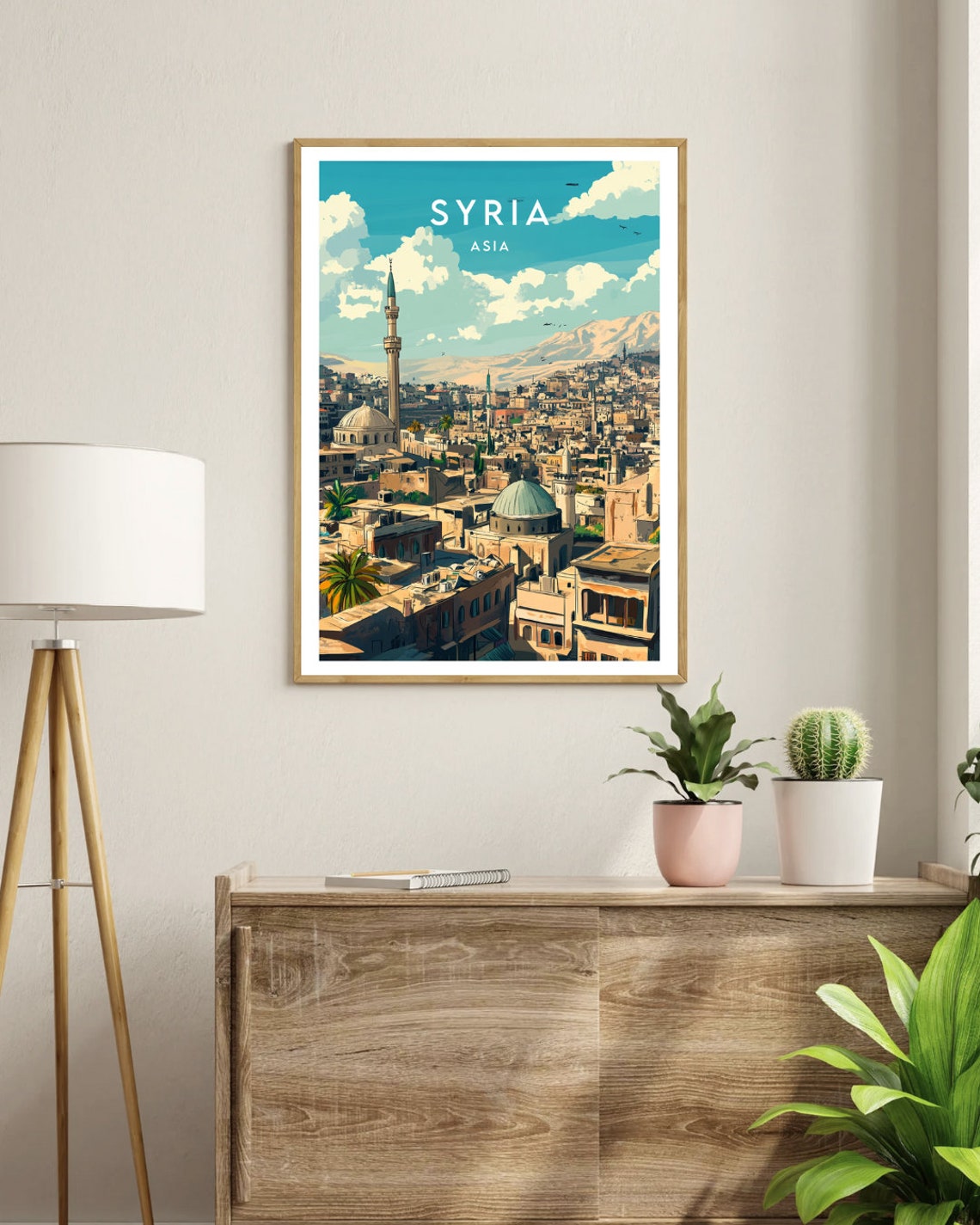 Syria Travel Print Asia Syria Poster Travel Wall Art Syria Print Syria Asia Asia Poster Syria Wall Art Damascus Poster Damascus - Image 3