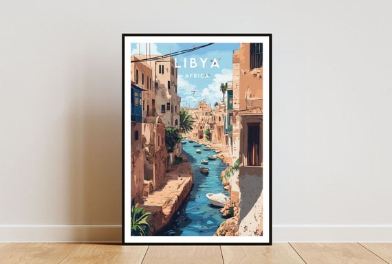 Libya Travel Print Africa Libya Poster Africa Poster Travel Wall Art Africa Print Libya Wall Art Libya Print Tripoli Poster