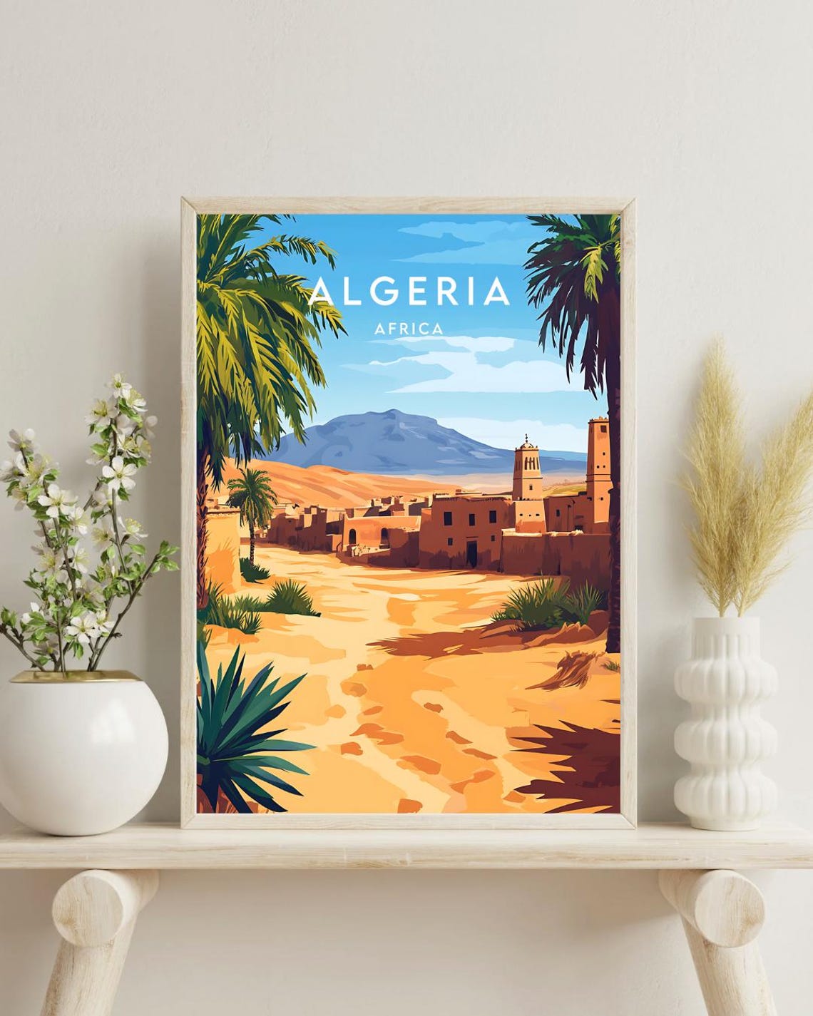 Algeria Travel Print Africa Algeria Poster Africa Poster Travel Wall Art Africa Print Algeria Wall Art Algeria Print Algiers Poster - Image 4