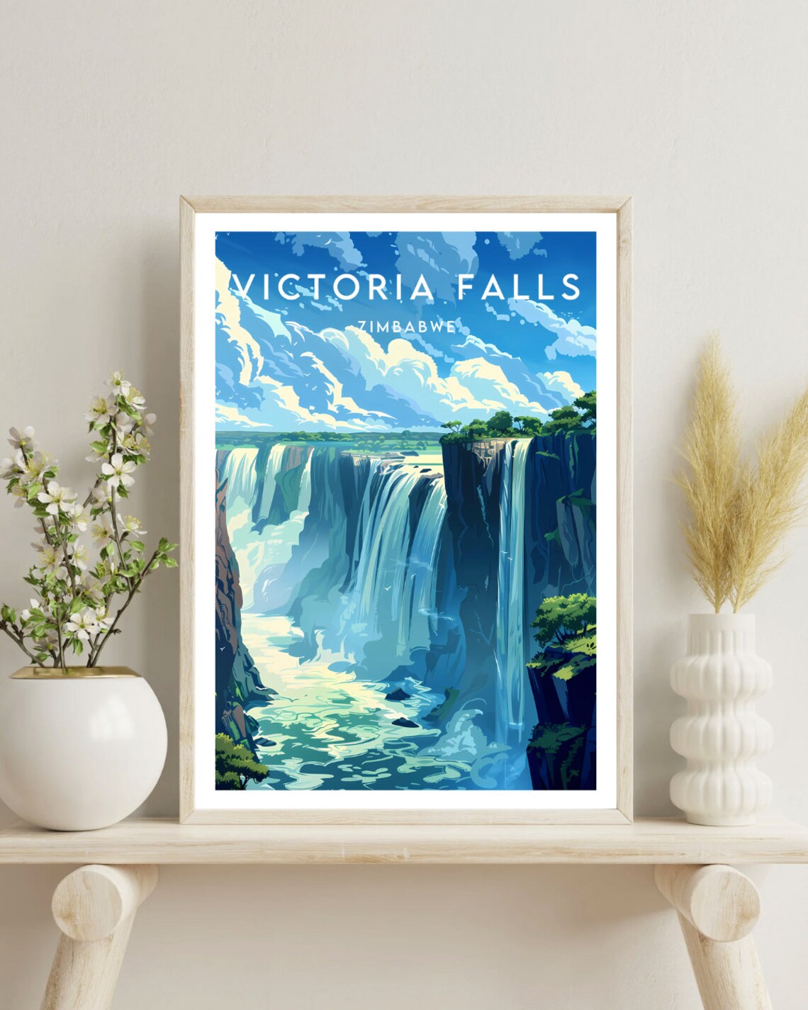 Victoria Falls Travel Poster, Zimbabwe Landscape - Image 4