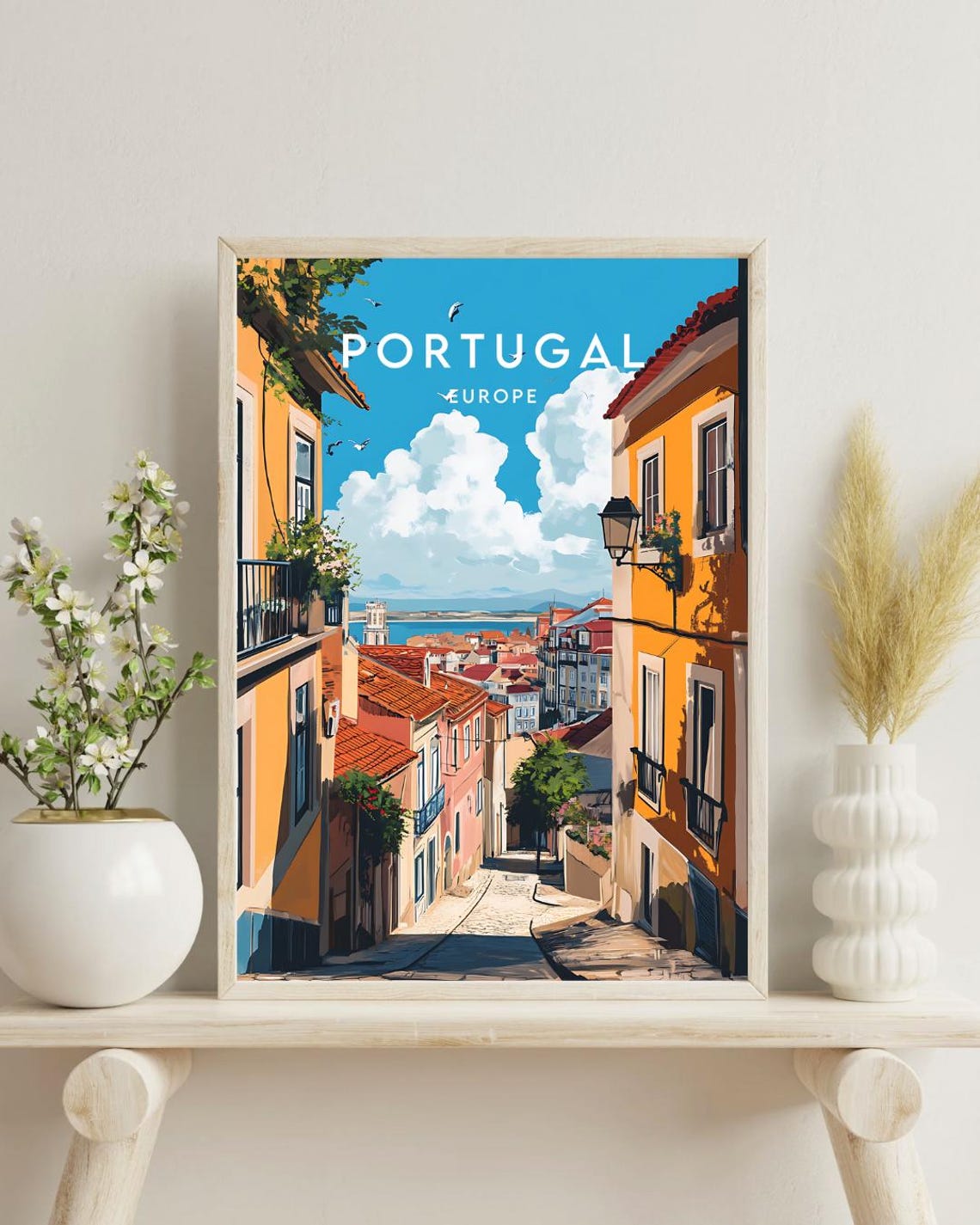 Portugal Travel Print Europe Europe Poster Portugal Poster Travel Wall Art Portugal Print Portugal Europe Lisbon Poster Porto Art - Image 4