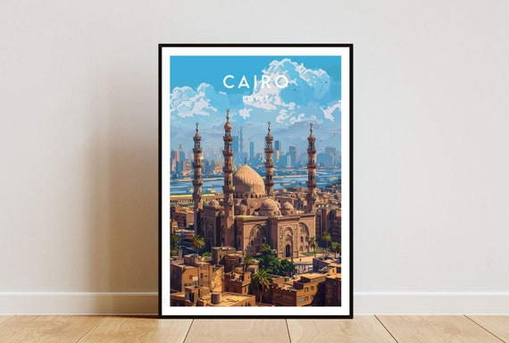 Cairo Travel Print Egypt Cairo Poster Egypt Poster Travel Wall Art Egypt Print Cairo Wall Art Egypt Africa Cairo Egypt Travel