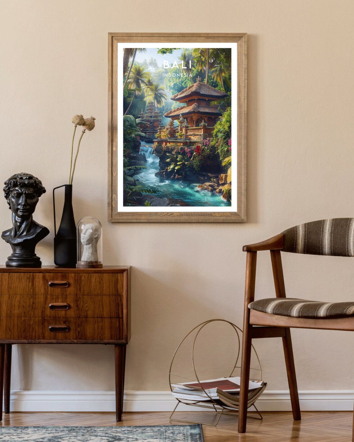 Bali Travel Poster, Ubud Indonesia Asia Wall Art - Image 2