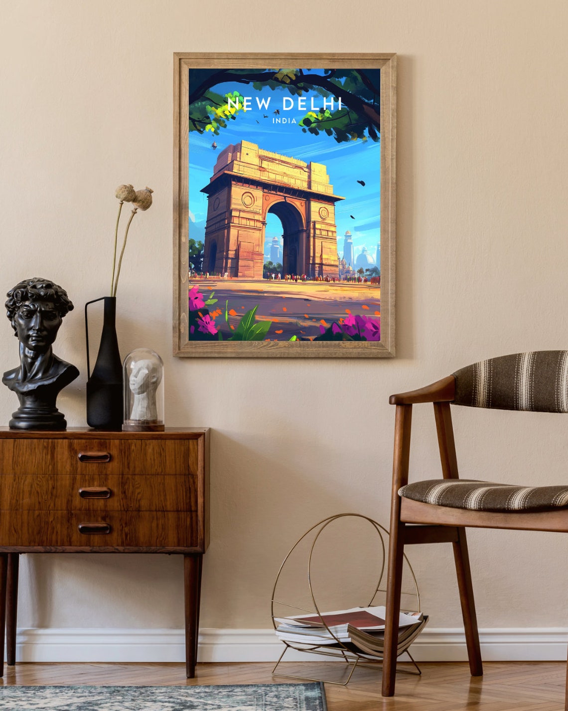 New Delhi Travel Print India New Delhi Poster India Poster Travel Wall Art India Print Delhi Delhi Poster India Gate Poster India - Image 2