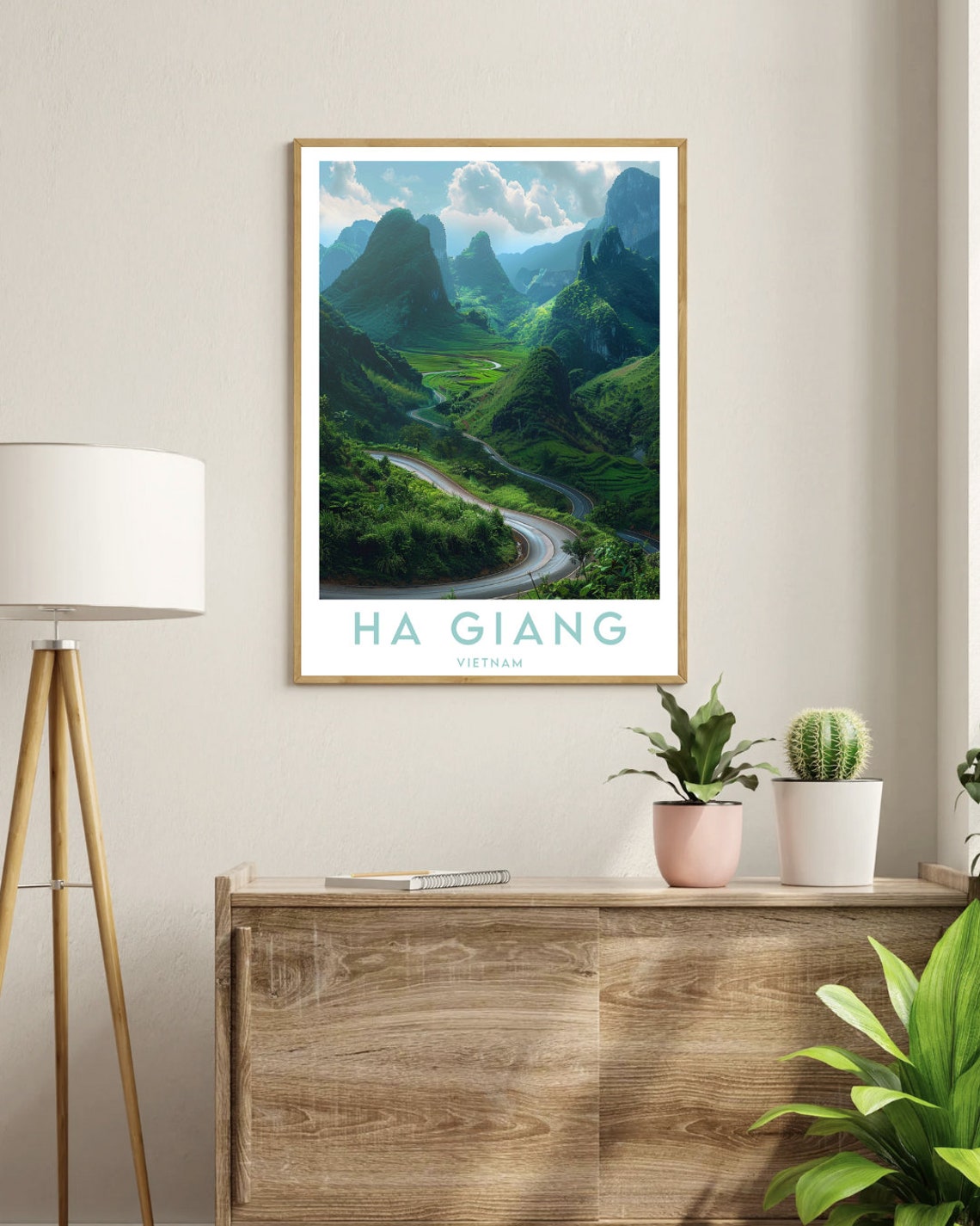 Ha Giang Vietnam Winding Mountain Road Karst Peaks Travel Poster - Image 3