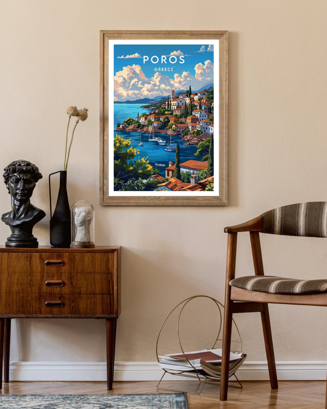 Poros Travel Print Greece Poros Poster Greece Poster Travel Wall Art Greece Print Poster Greece Europe Poros Greek Islands - Image 2