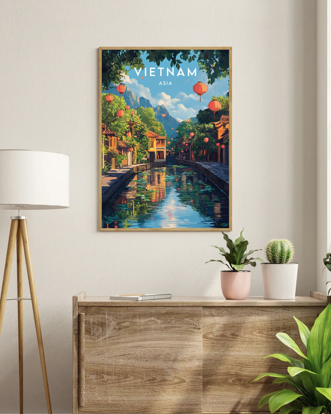 Vietnam Travel Print Asia Travel Poster Vietnam Poster Travel Wall Art Vietnam Print Vietnam Hanoi Hoi An Poster Vietnam Wall Art - Image 3