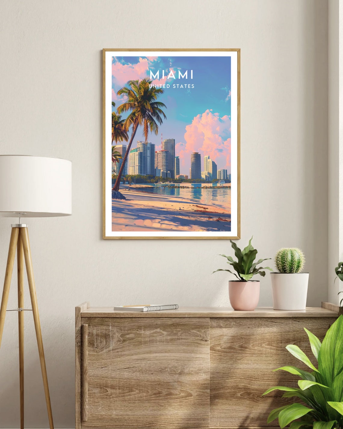 Miami Travel Print United States Miami Poster America Poster Travel Wall Art America Print America Miami Usa Florida Travel - Image 3