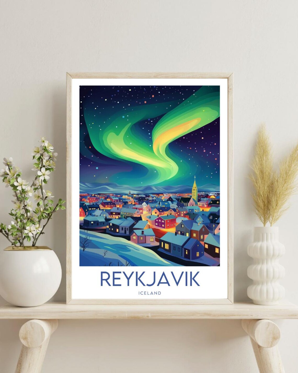 Reykjavik Vintage Travel Poster, Iceland Art Print - Image 4