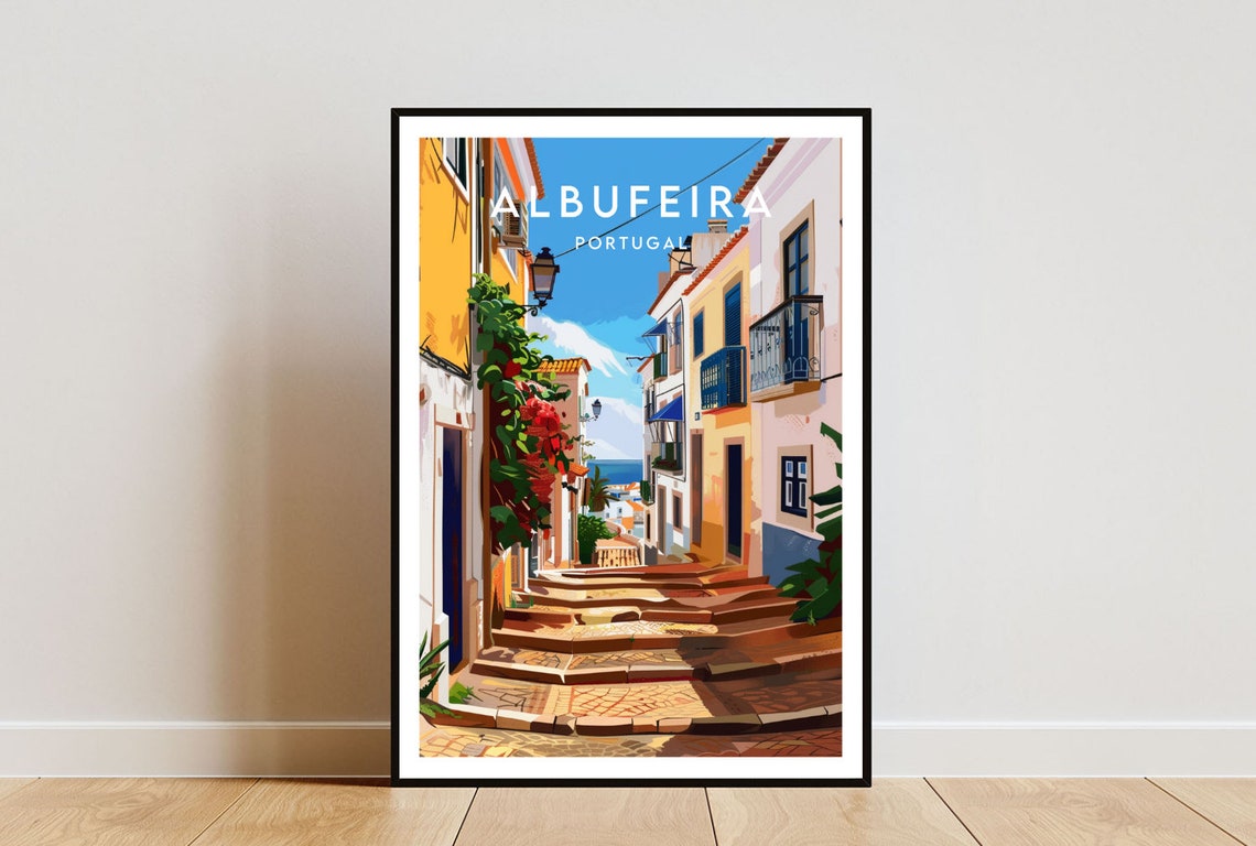 Albufeira Travel Print Portugal Albufeira Poster Portugal Poster Travel Wall Art Portugal Print Poster Portugal Europe Albufeira