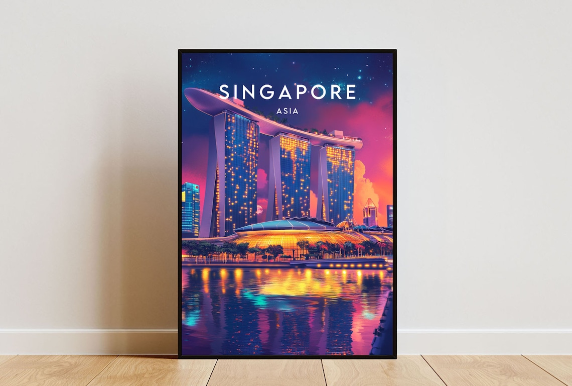 Singapore Asia Wall Art Travel Poster