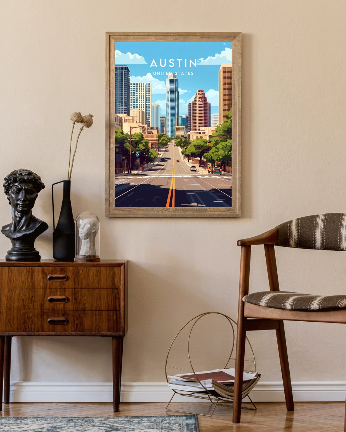 Austin Travel Print United States Austin Poster America Poster Travel Wall Art America Print America Austin Usa Texas Travel - Image 2