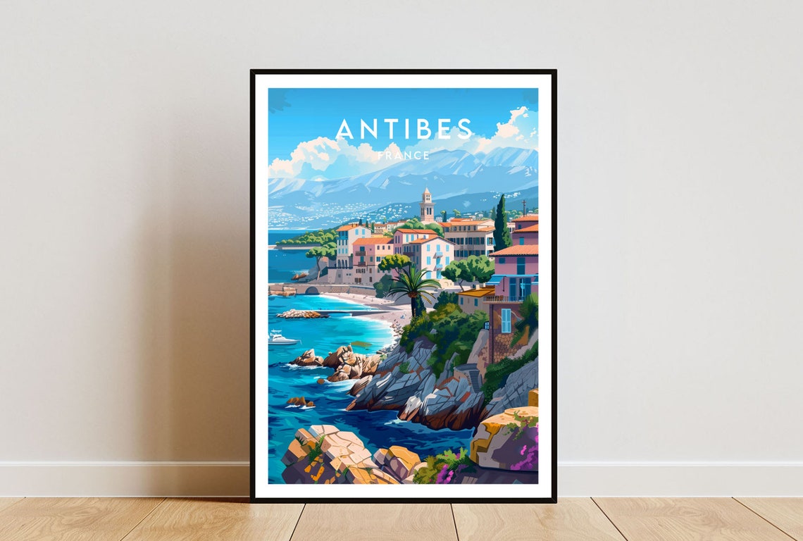 Antibes Travel Print France Antibes Poster France Poster Travel Wall Art France Print Poster France Europe Antibes Wall Art