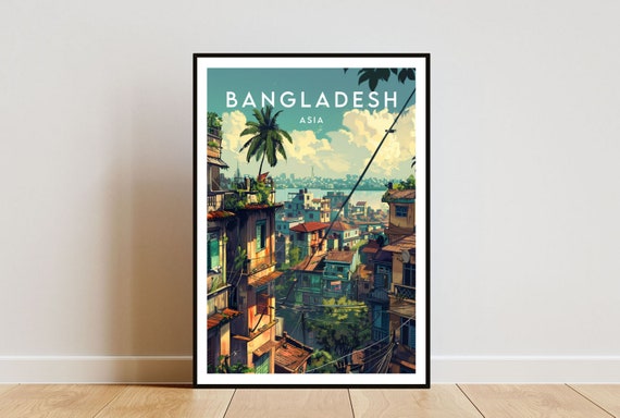 Bangladesh Travel Print Bangladesh Poster Travel Wall Art Bangladesh Print Travel Poster Backpacking Poster Wall Decor Bangladesh