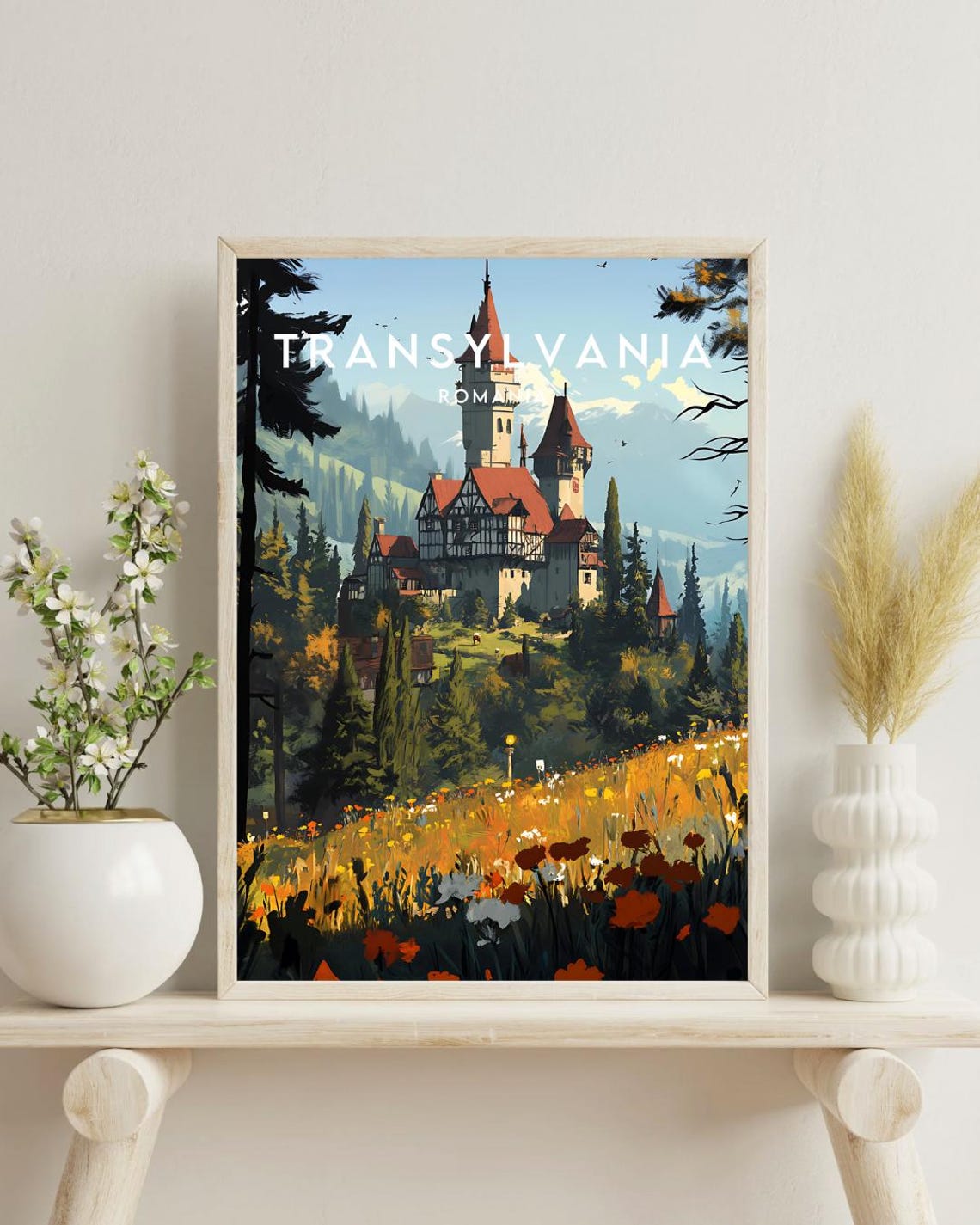 Transylvania Travel Print Romania Transylvania Poster Romania Poster Travel Wall Art Romania Print Romania Art Transylvania Print - Image 4