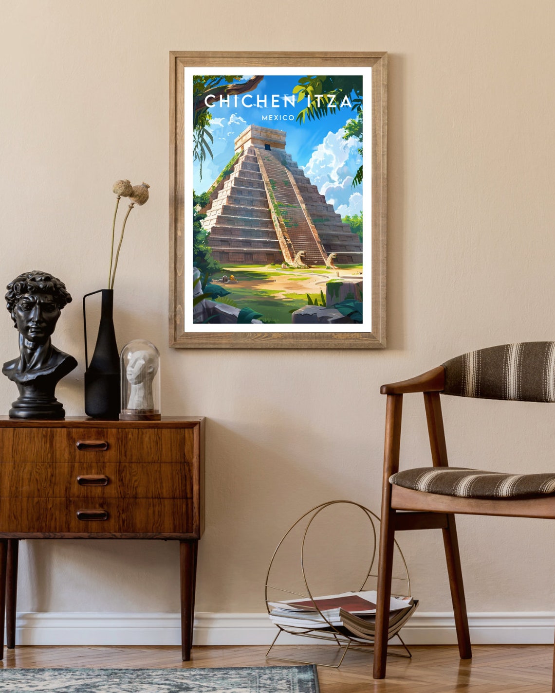 Chichen Itza Travel Print Mexico Chichen Itza Poster Mexico Poster Travel Wall Art Mexico Print Poster Mexico Chichen Itza - Image 2