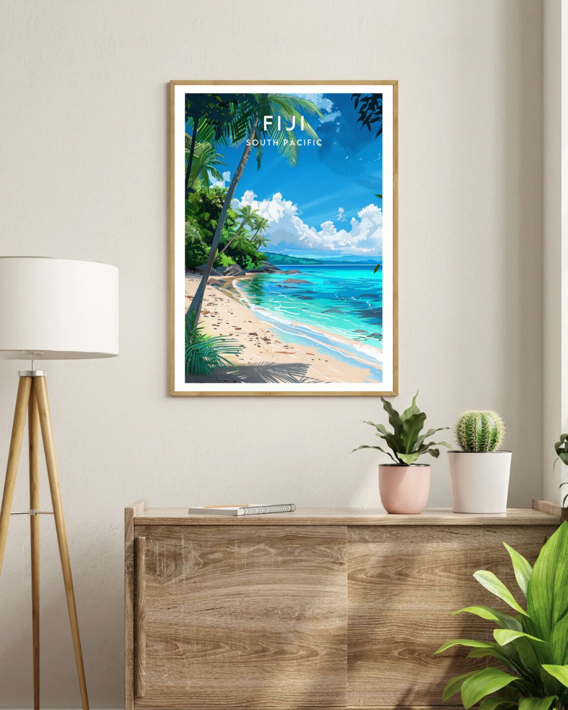 Fiji Travel Poster, South Pacific Ocean Escape - Image 3