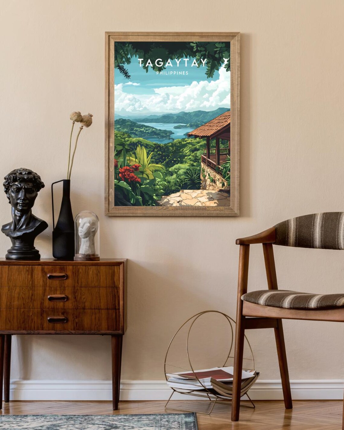 Tagaytay Philippines Taal Lake Hillside View Tropical Travel Poster - Image 2