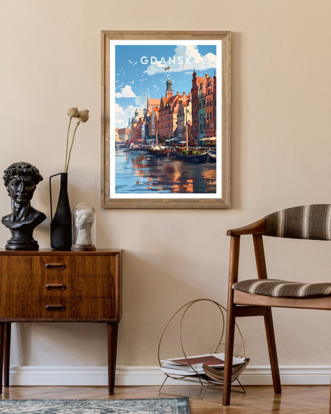 Gdansk Travel Poster, Poland Europe Wall Art - Image 2