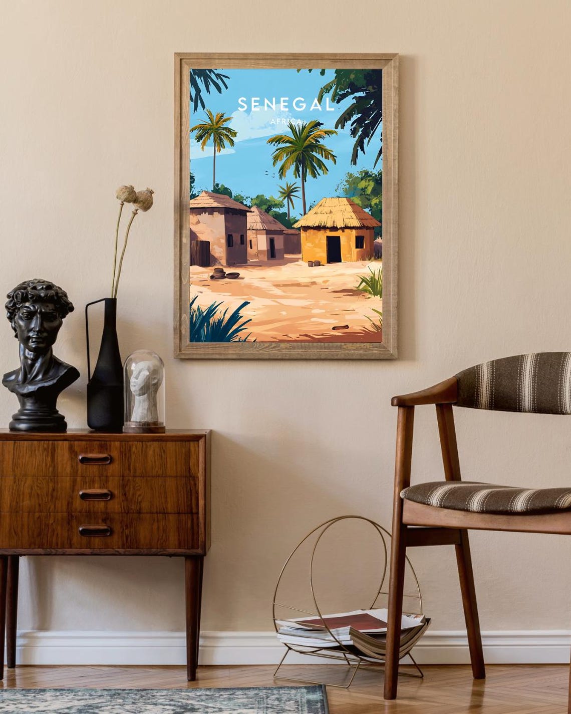 Senegal Travel Print Africa Senegal Poster Africa Poster Travel Wall Art Africa Print Senegal Wall Art Senegal Print Dakar Poster - Image 2