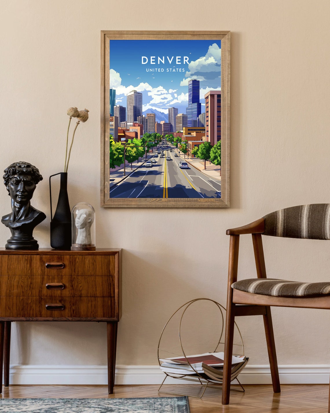 Denver Travel Print United States Denver Poster America Poster Travel Wall Art America Print Poster America Denver Usa Colorado - Image 2