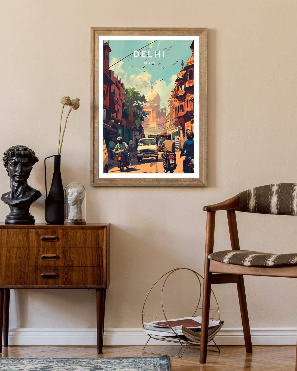 Delhi Travel Print India Delhi Poster India Poster Travel Wall Art India Print New Delhi New Delhi Poster India Gate Poster India - Image 2